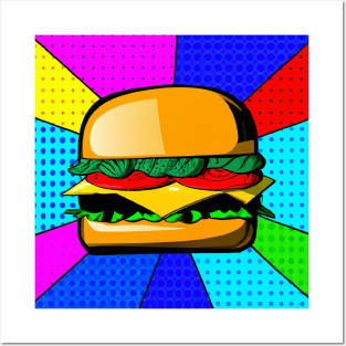 Popart burger 3 Posters and Art